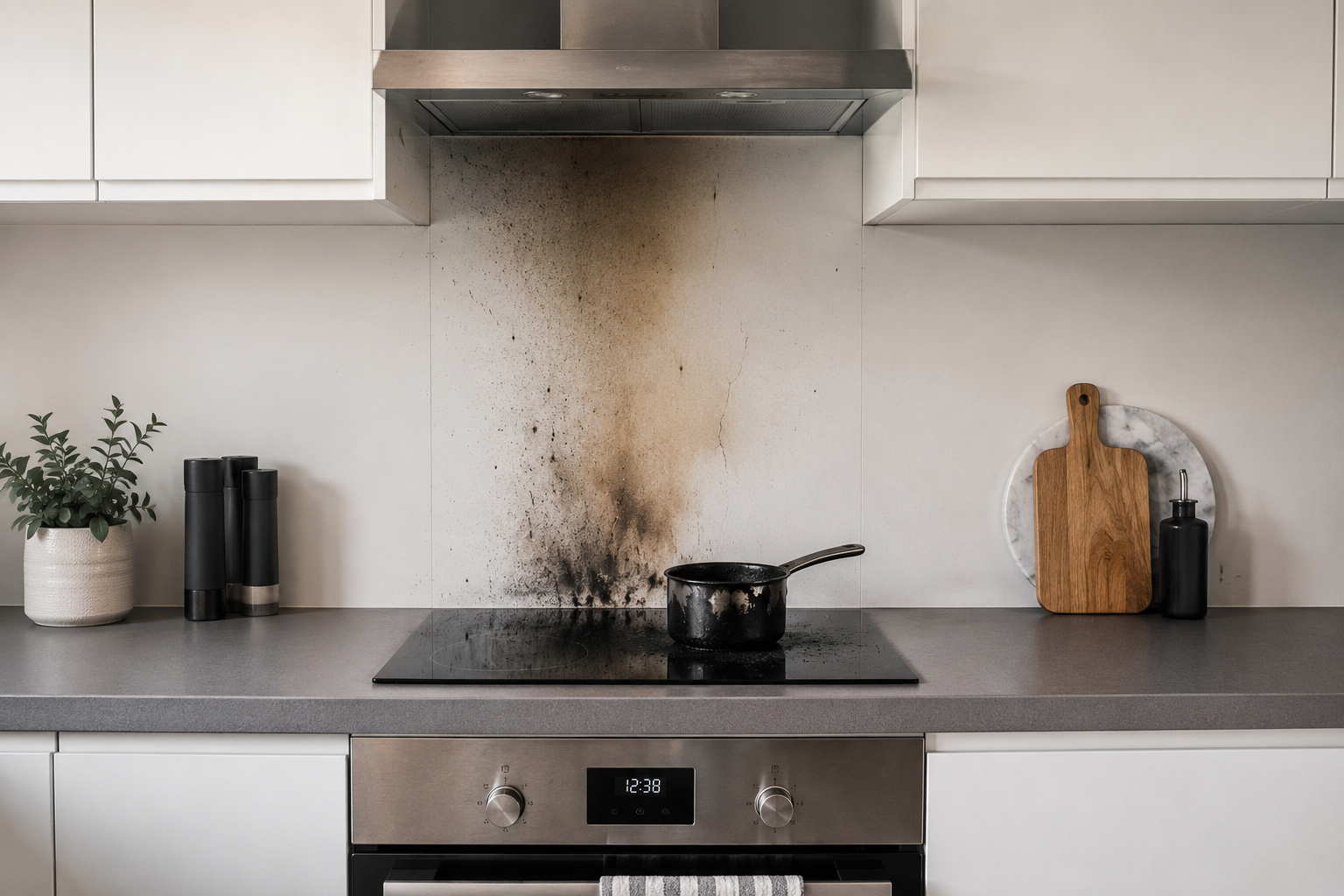 brandsanering rokskador kok
