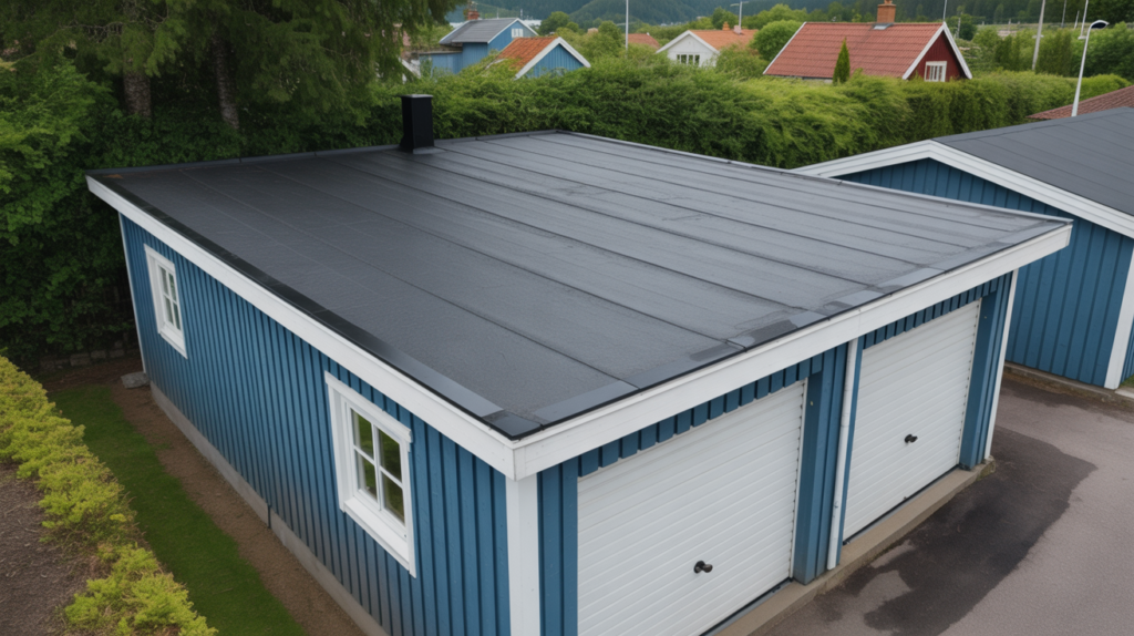 garagetak blu papp